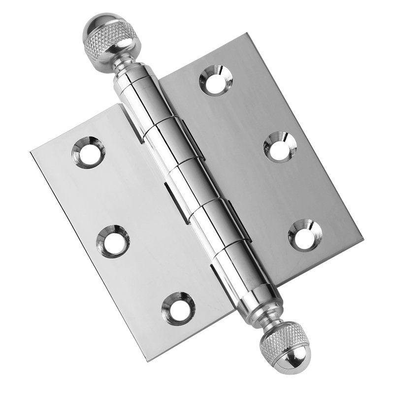 Charnière de porte simple 3 po H x 3 po, Nickel poli