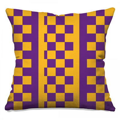 Coussins décoratifs mauves à carreaux