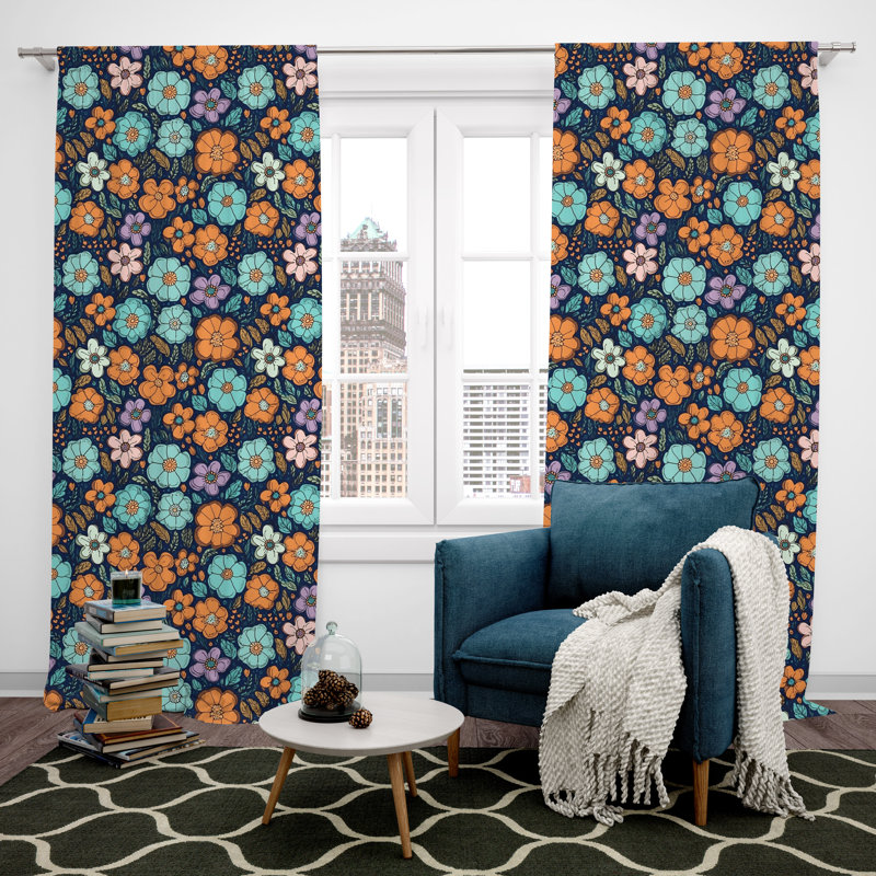 Paire de rideaux obscurcissant en polyester Dobbar, L 40 po x L 61 po
