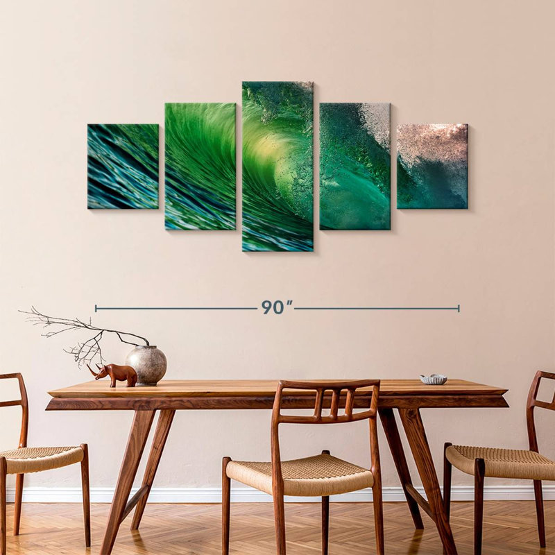 Green Ocean Wave, 42" H x 92" W
