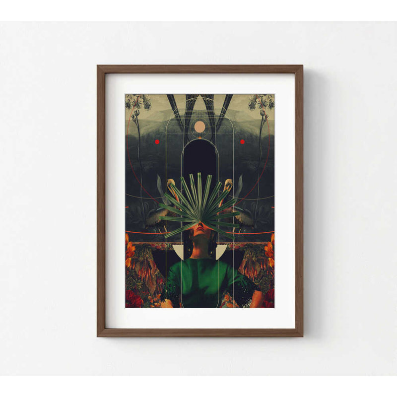 Elle a vu l'équateur, reproduction d'art (encadrée ou non, différentes tailles), H 12 po x l 16 po, Framed Print with Mat