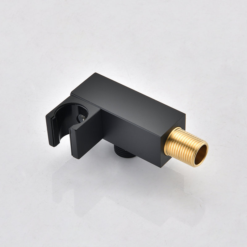 Ceiling Mounted Shower System with Handheld Shower, Matte Black