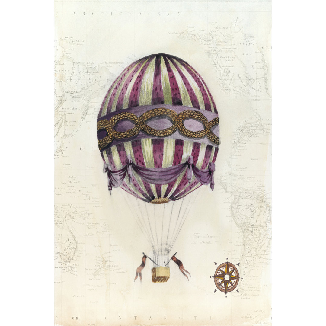 Leinwandbild Vintage Hot Air Balloons I von Naomi McCavitt