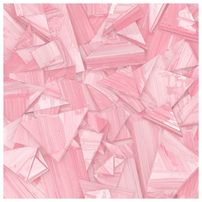 Pink Geometric Triangles Canvas Gallery Wrap in Many Sizes