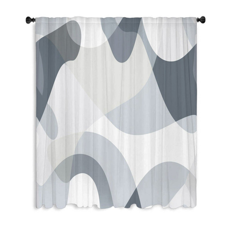 Rideau transparent en polyester Malinde, L 50 po x L 96 po