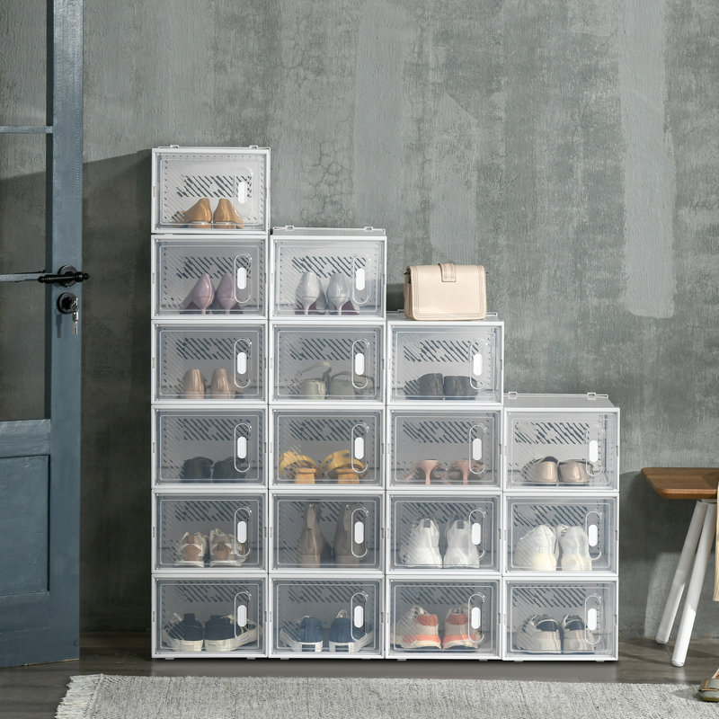 18 Pair Stackable Shoe Storage Box