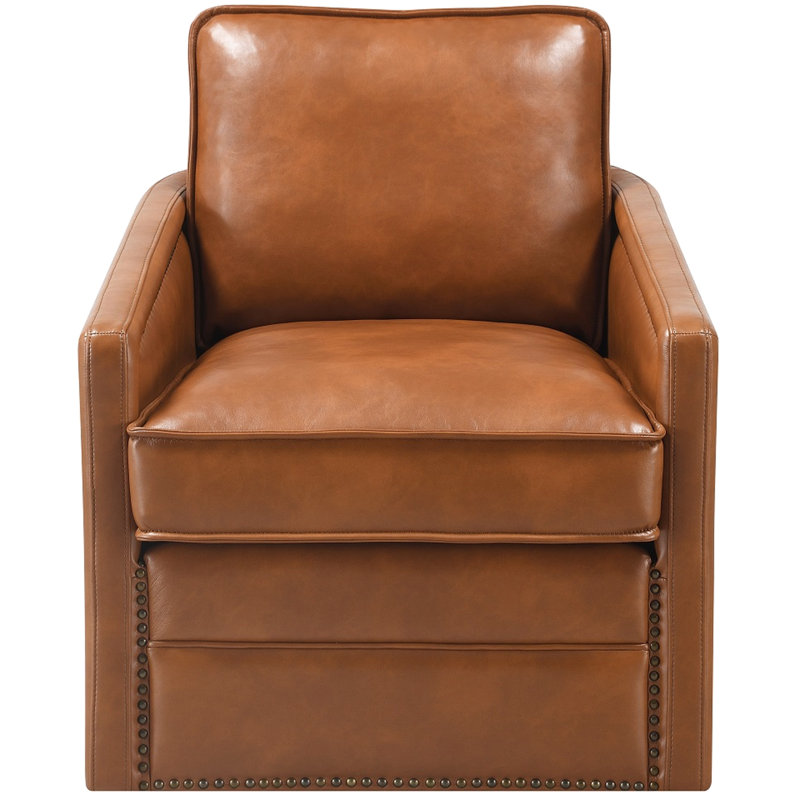 Fauteuil pivotant brun pour le salon - offre un siège confortable pivotant comme espace principal idéal