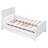 Modern Twin Size Platform Bed with Trundle and Drawers-751320280