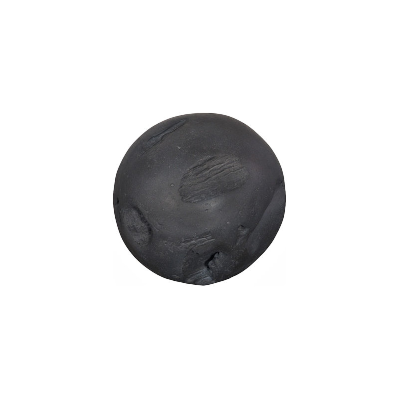 Charcoal Stone Cast Root Floor Ball, Small