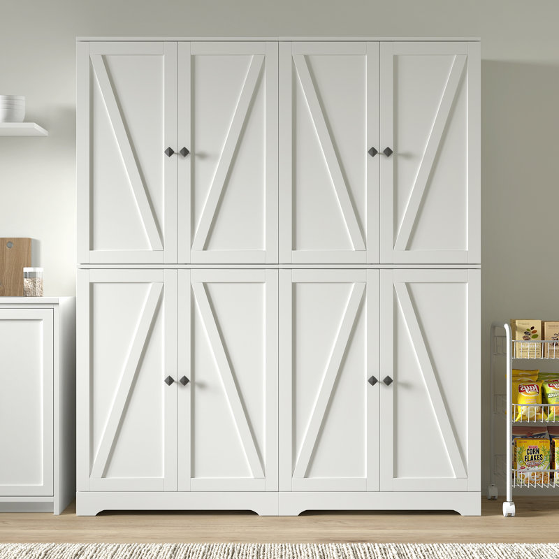Armoire de rangement 72 po, Blanc