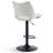 Swivel Faux Leather Upholstered Barstools Adjutable Height Counter Stool with Metal Frame-1715717213