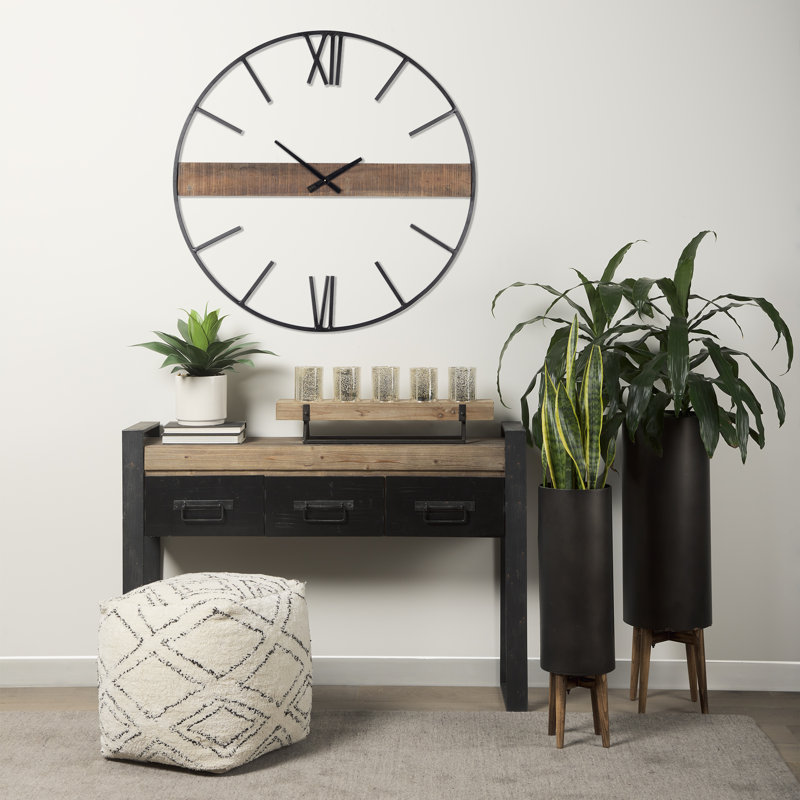 Roman Metal Analog Wall Clock