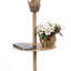 64" Rustic Antler Floor Lamp With Night Light & Tray