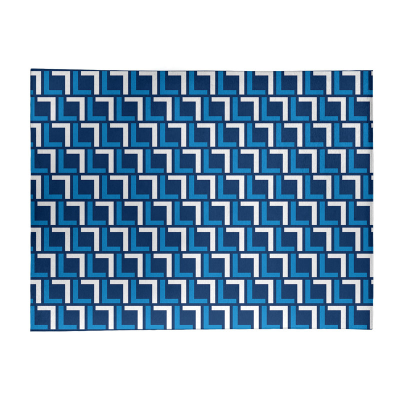 Geometric Indoor Rug, Rectangle 5' x 7'