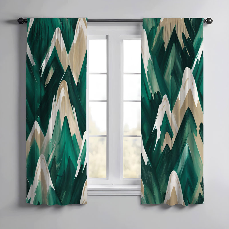 Paire de rideaux semi-transparents en polyester Efran, L 20 po x L 61 po
