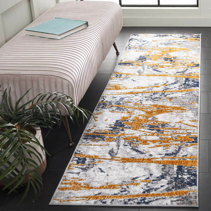 Tapis abstrait Anir Performance Performance, Tapis de couloir 2 pi 2 po x 8 pi