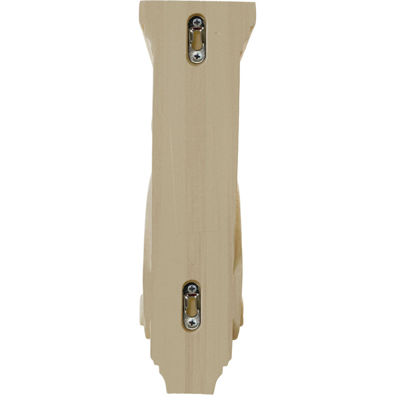 Corbeau à volutes traditionnel l 3 7/8 po x P 8 po x H 13 po Boston, bois d'hévéa (paquet de 6), Hévéa