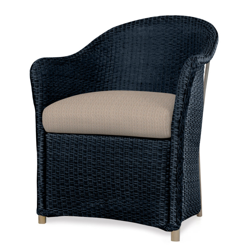 Weekend Retreat Outdoor Dining Armchair, Demo Oatmeal, Ebony