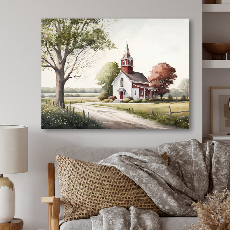 Monochome, ferme jaune et grise VI - art de ranch de ferme de grange pour le salon, Toile tendue, 24" H x 32" W