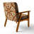 Moroccoan Tiles In Earth Tones III - Velvet Upholstered Modern Arm Chair-122510912