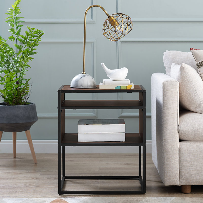 Oswald Frame End Table, Dark Walnut