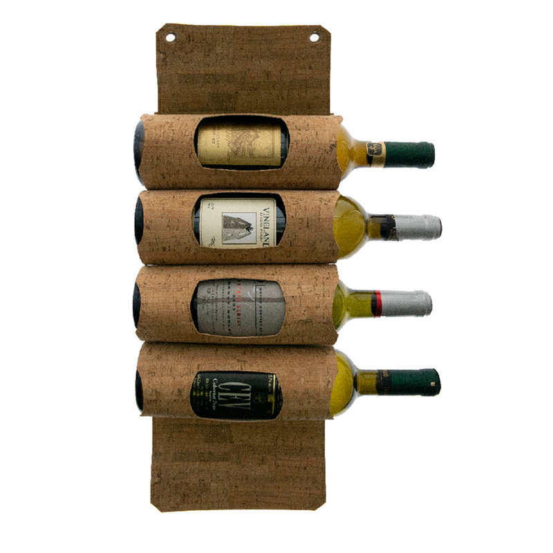Wall Mounted Wine Bottle Rack in Brown