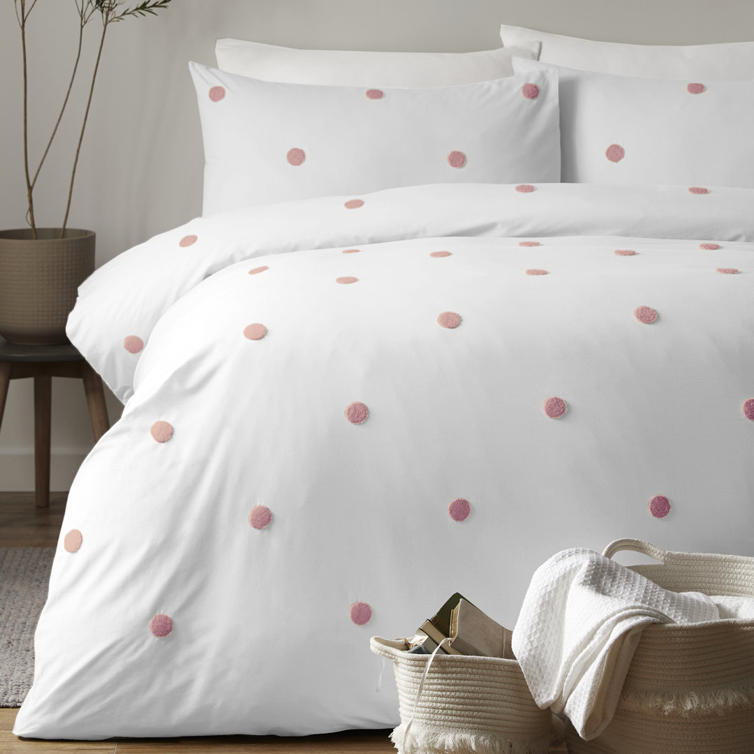 Dot Garden Cotton Duvet Cover Set with Pillowcases