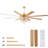 72" Crystal Ceiling Fan Fandelier With Lights - Modern Outdoor Fans With Remote Control-34173875