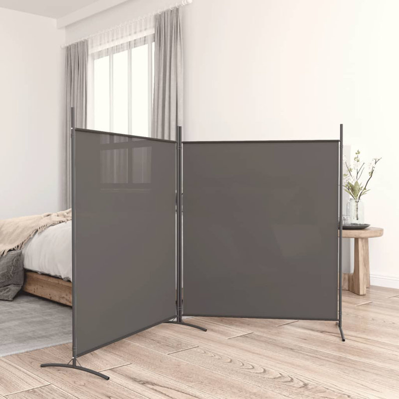Cloison pliante H 70,9 po Rekesha, 2, H 70,9 po x l 137 po, Anthracite