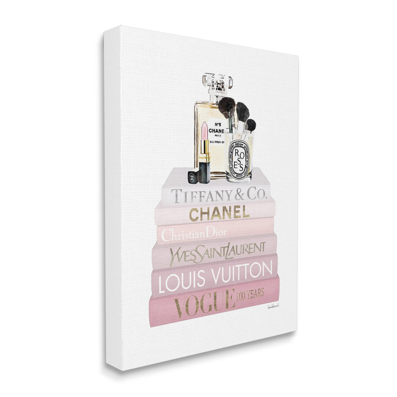«Deluxe Deluxe fragrance and cosmétiques Glam Pink Bookstack Grey Farmhouse, H 40 po x l 30 po x P 1,5 po