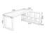 Bureau brun en bois massif en forme de L-108840003