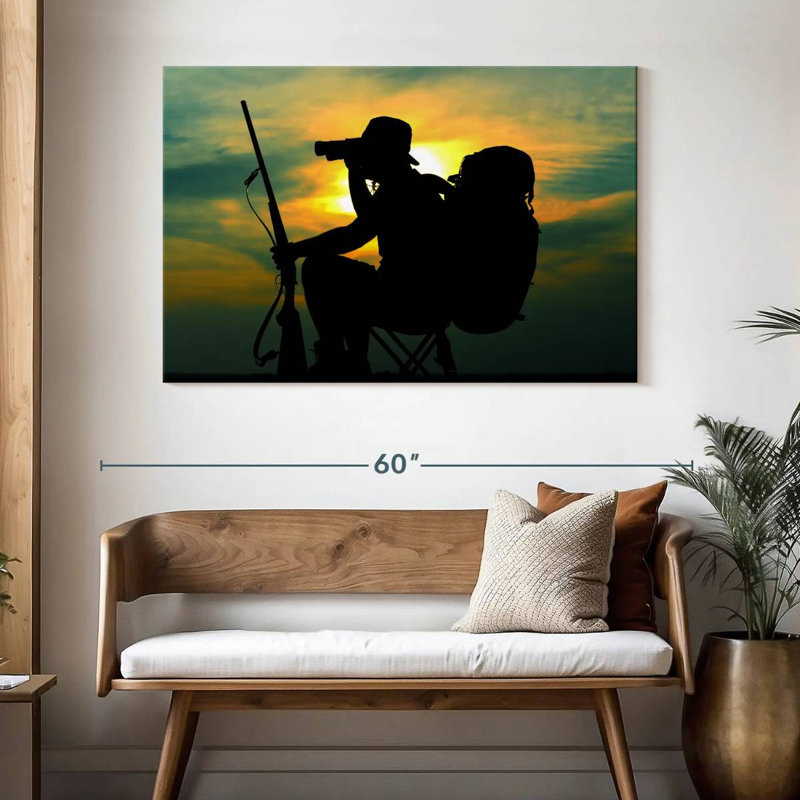 Chasseur chasseur, H 32 po x l 48 po
