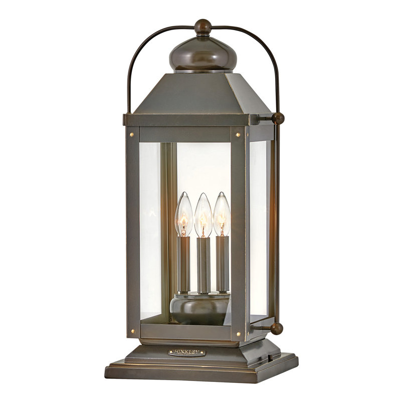 Anchorage 3-Light Pier Mount Light, Aged Zinc, LED