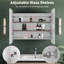 Armoire à pharmacie Brendyn 32 po L x 30 po H avec miroir, éclairage DEL à intensité et couleur réglables, antibuée, fonction mémoire, étagères en verre réglables, montage encastré ou en surface, homologuée ETL-251366715-251366853