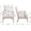 Fauteuil d'appoint 26 po Mid Century