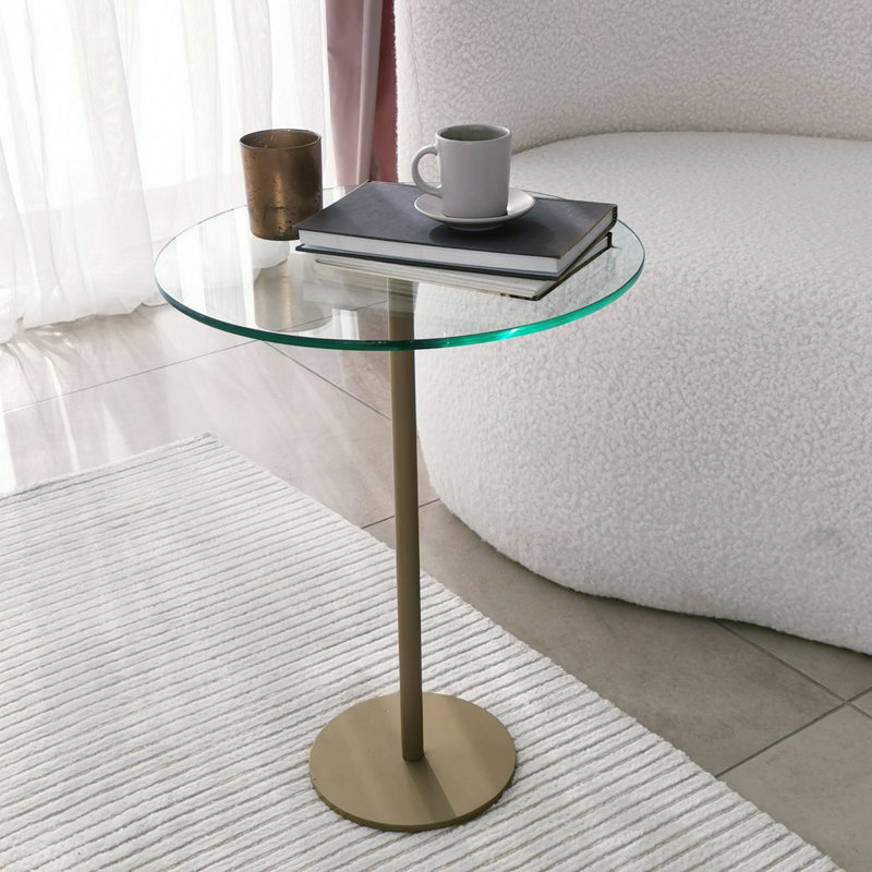 Table de bout avec tablette de plancher, Or