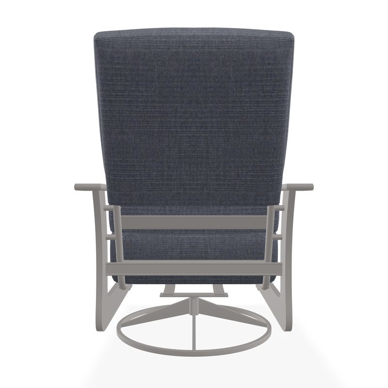 St. Catherine Marine Grade Polymer Deep Seating Cushion Swivel Rocker, Warm Gray, Proven Denim