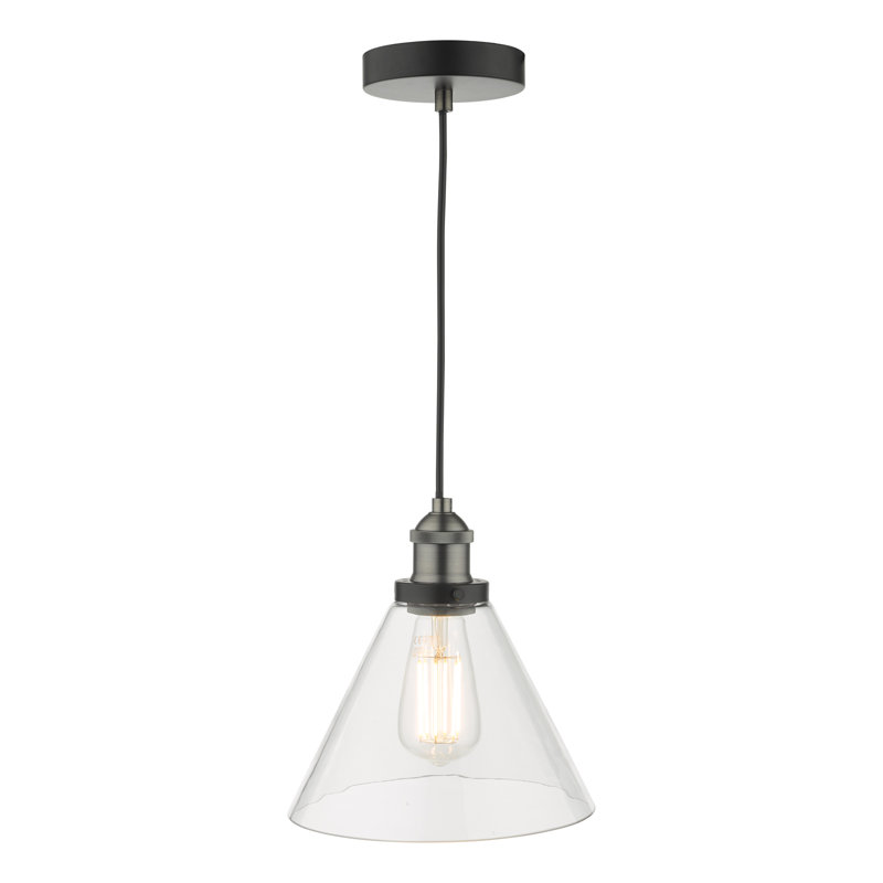 Alanna 1 - Light Cone Pendant, Brass/Matte Black