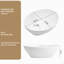 Évier de salle de bain de comptoir ovale en céramique blanc 16 po x 13 po x 5,5 po