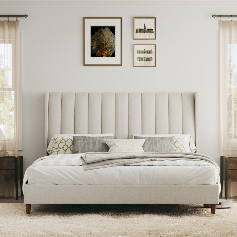 Lit plateforme tapissier Beauvior, Grand lit