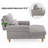 Upholstered Chaise Lounge With Adjustable Backrest