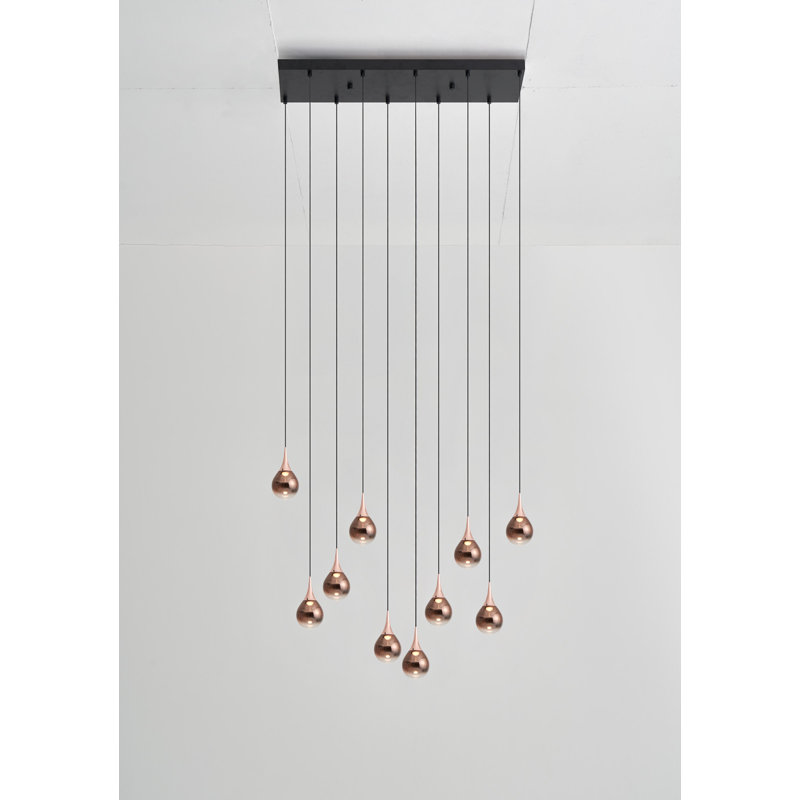 Paopao Copper Cluster Pendant with Dimmable LED Glass Spheres