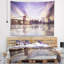 Tapisserie paysage urbain mauve sur le pont de Brooklyn-28502115