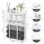 Porte-serviettes pour salle de bain, porte-serviettes en métal avec panier de rangement, porte-serviettes mural pour serviettes roulées, blanc-121301275