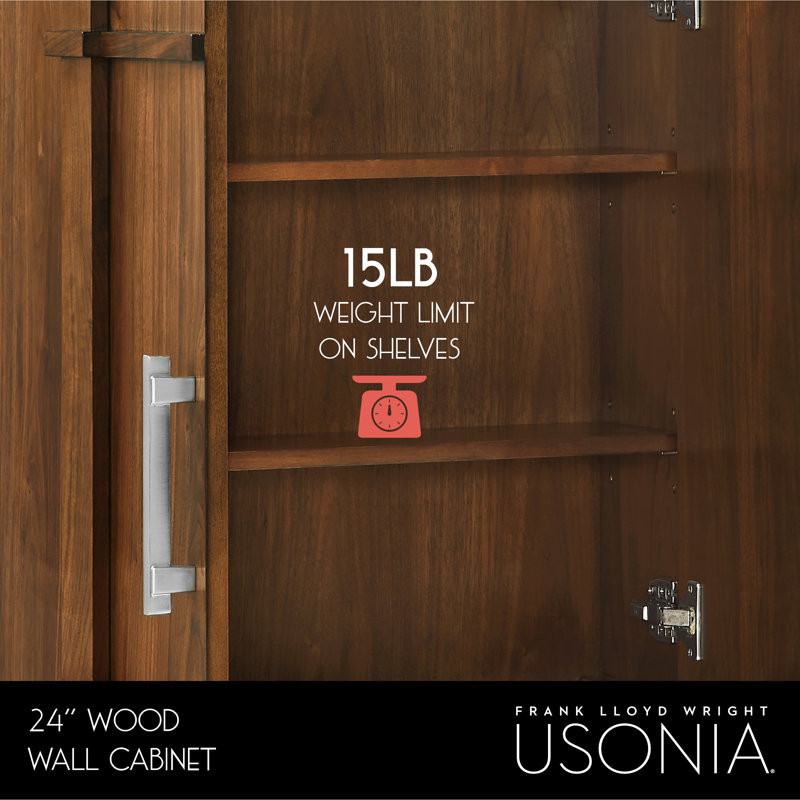 Lankford 24 Wood Wall Cabinet, Walnut
