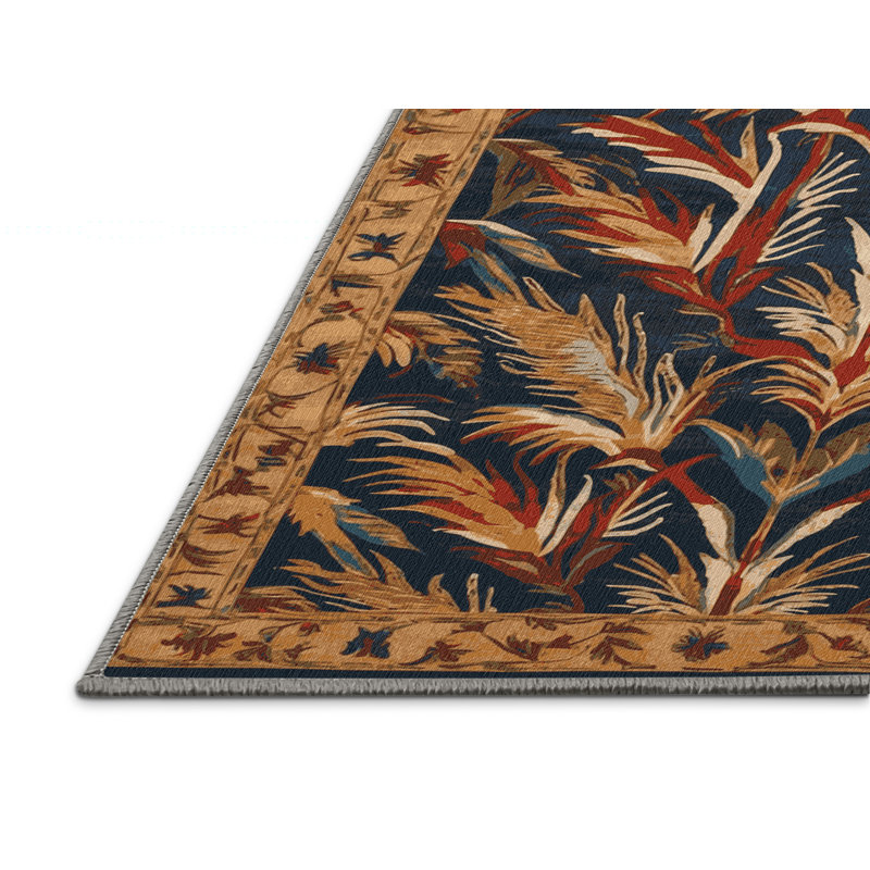 Tapis gris français lavable à la machine, Carré 4 pi