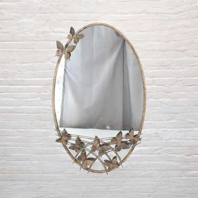 Metal Oval Mirror
