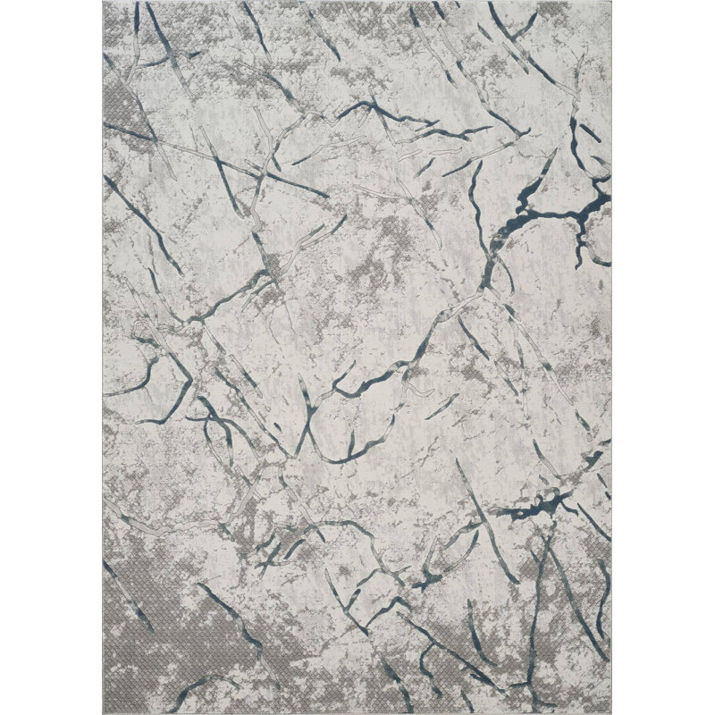 Gray Area Rug, Rectangle 5'3" x 7'3"