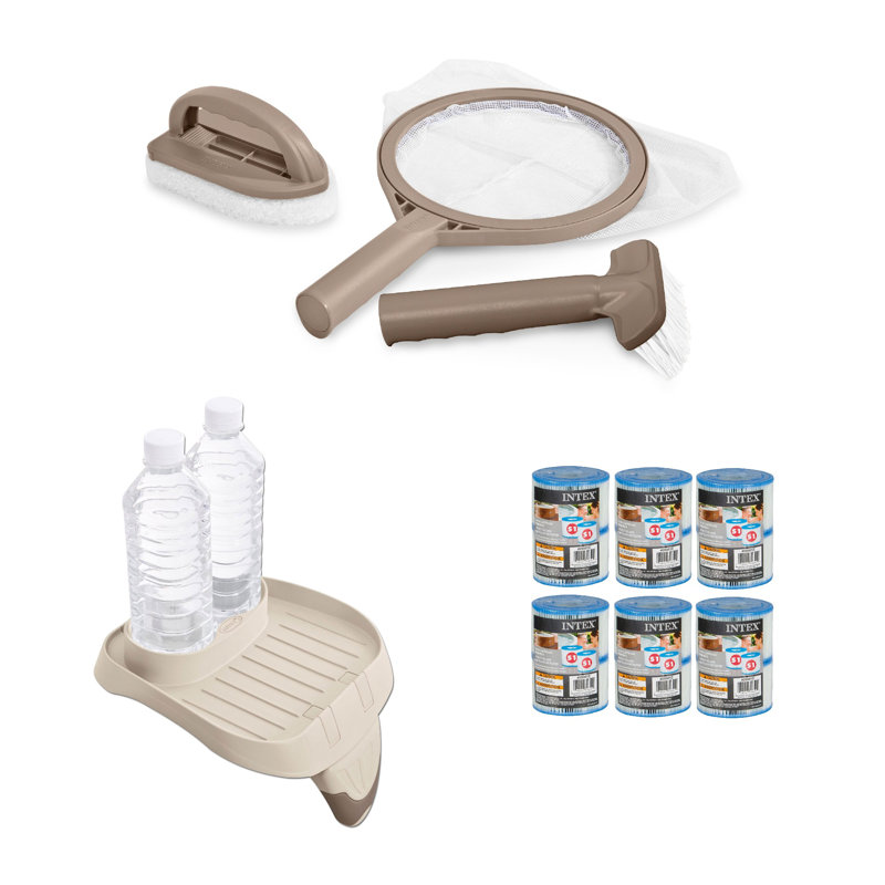 Ensemble d'entretien pour spa Intex et porte-gobelet / plateau et filtres de piscine de type SI (paquet de 6)