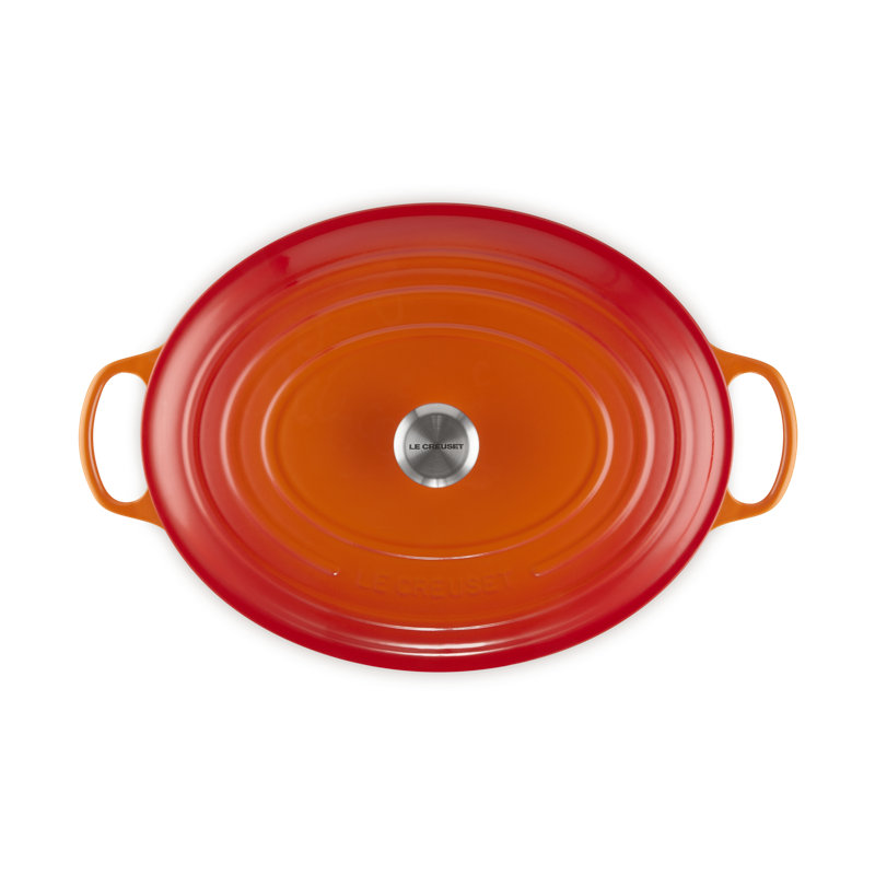 Le Creuset Enameled Cast Iron Signature Oval Dutch Oven, 15.5 Qt., Orange